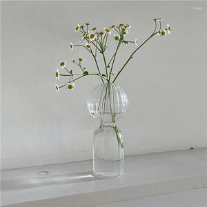 Vazen Bloemenvaas Voor Home Decor Decoratieve Noordse Glazen Tafel Hydrocultuur Planten Ornamenten Moderne Kaarsenhouder