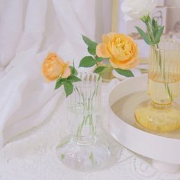 Vasen, Blumenvase für Heimdekoration, Glas, Bonsai-Blumen, Arrangement, Tischdekoration, getrocknet, nordisch