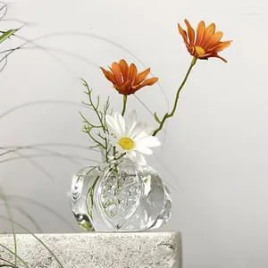 Vases Vase à fleurs pour la décoration de la maison Verre décoratif Terrarium Conteneurs Table Ornements Table Petit