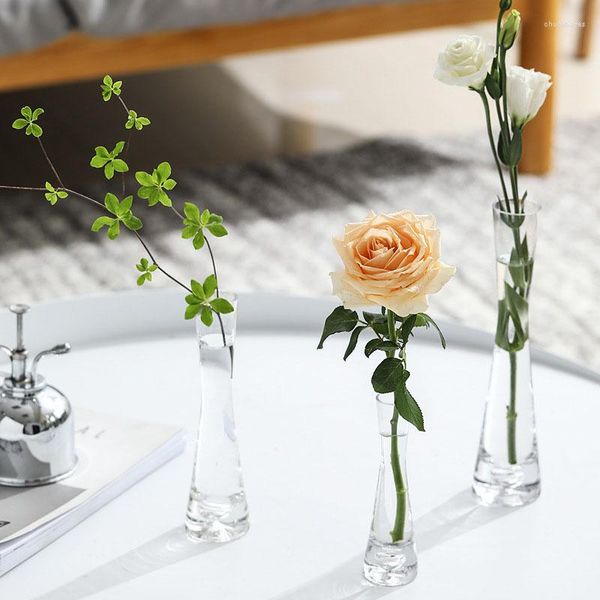 Vases Vase à fleurs pour la décoration de la maison, table moderne, Terrarium, conteneurs en verre, table faite à la main, nordique