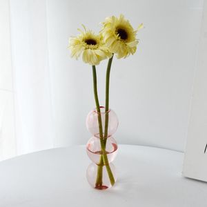 Vases Vase De Fleur Pour La Décoration Moderne En Verre Petit Terrarium Table Ornements Bonsaï Plante