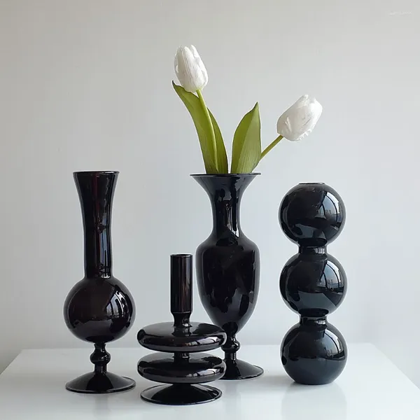 Vases vase à fleurs pour décoration intérieure moderne Verre Rustique Terrarium Plantes Table Ornements faits à la main nordique