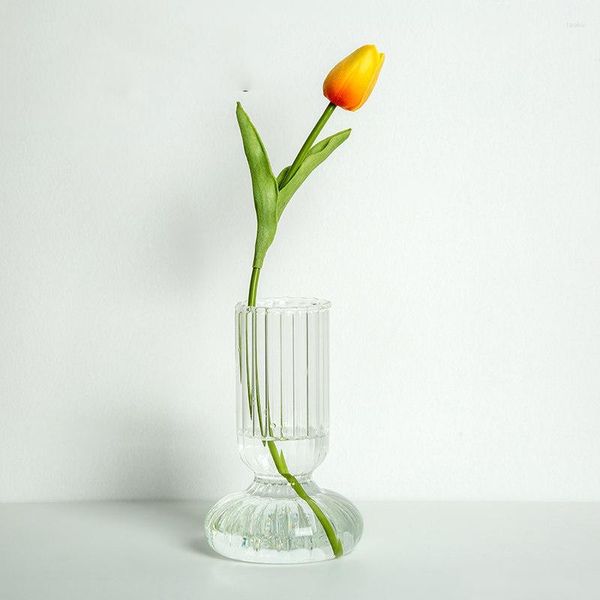 Vases Vase De Fleur Pour La Décoration De Table Salon Ornements De Rose Décoratifs À La Main En Verre De Table