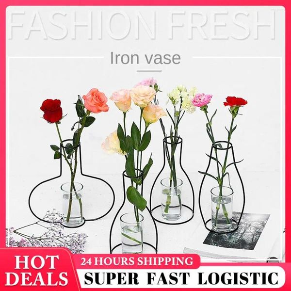 Vases Flower Vase Holder Styles nordiques Table cadeau Fleurs Fleurs de décoration de la maison Plant Plant Rack pour le salon moderne
