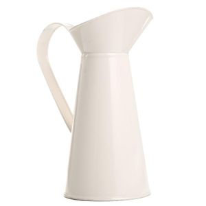 Vazen Bloemenvaas Vintage Hoge Metalen Shabby Chic Crème Emaille Pitcher Kruik Bruiloft Voor Thuis El Decoratie