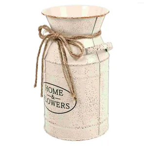 Vases Flowerpot panier jardin godet décoratif Iron Vintage Home Po Prop Display Country Wedding Decorations