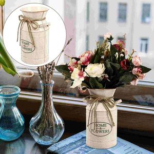 Vases Flowerpot Grand Planteur en céramique maison POP Prop propose Bucket Barrel Floral Decorative Iron Garden Whited Office