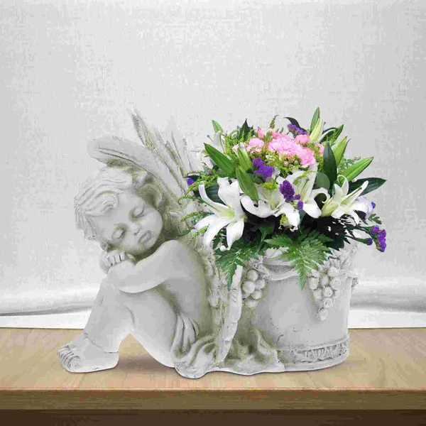 Vases Garden décor mignon jardinière minuscules pots de fleurs sculpture petites plantes en résine synthétique plantes extérieures petites décorations intérieures