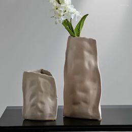 Vases géométrie céramique Vase décoratif salon fleur séchée décoration de la maison accessoires mariage pour décorations de Table