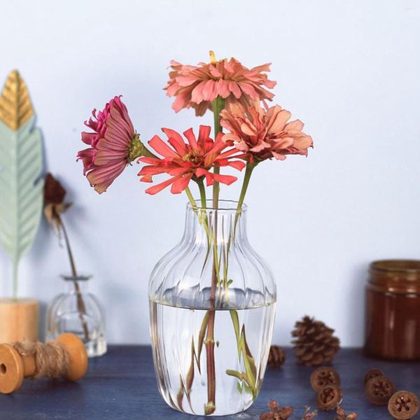 Vases en verre bourgeon pot de fleur floral pour les décorations de fête de salon