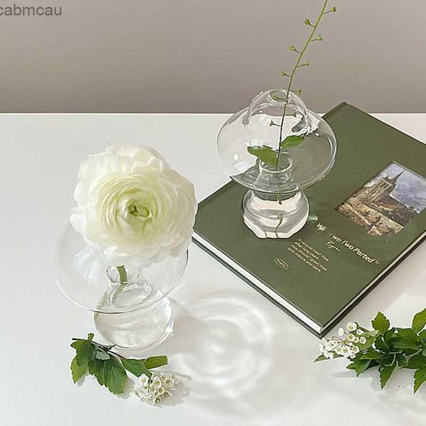Jarrones Flor de vidrio Jarrón estético Arreglos de flores Decoraciones Terrario Hidropónico para plantas Pases de flores interiores Ornamento para el hogar