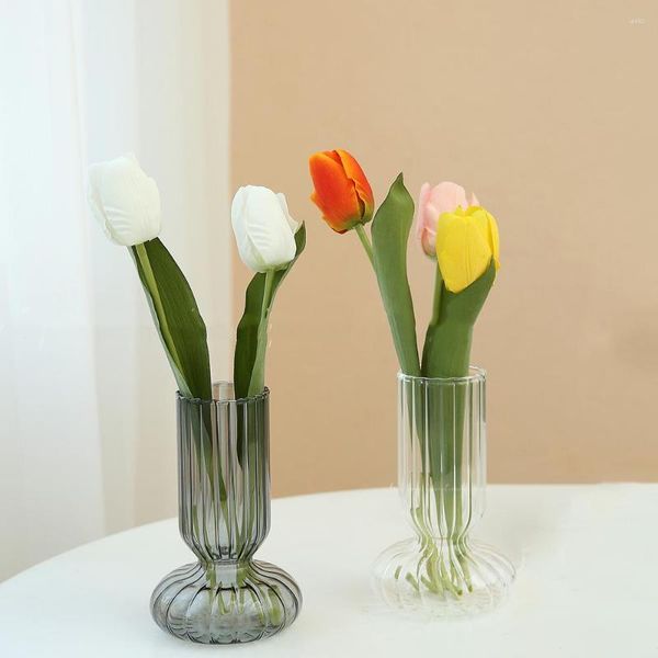 Vases Vase à fleurs en verre pour la maison Clear Mini Flowers Accessoires innovants de luxe