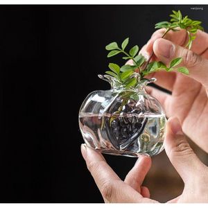 Vazen Glazen bloemenvaas voor woondecoratie Decoratieve terrariumtafelornamenten Gedroogde planten