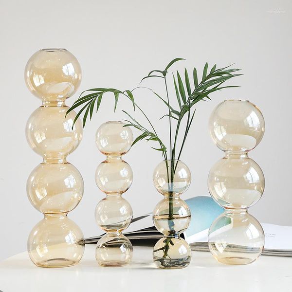 Vases Vase De Fleur En Verre Pour La Décoration Intérieure Terrarium Conteneur Table Ornements Bonsaï Plante