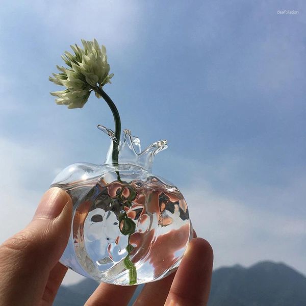 Jarrones Florero de cristal para decoración del hogar, terrarios, plantas, adornos de mesa, pequeño nórdico