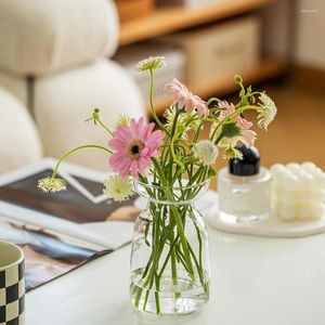 Vases Vase à fleurs en verre pour décor à la maison de Style nordique ornements de Table de Terrarium de bureau plante séchée