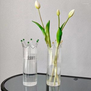 Vases en verre vase en verre pour la pièce centrale de décoration de mariage Plantes de terrarium rustiques Ornements de table petite