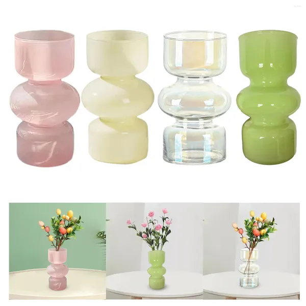 Vases en verre Vase Vase Table Flowerpot Conteneur Nordic Decorative Art for Office Home Cabinet Kitchen Bookshelf