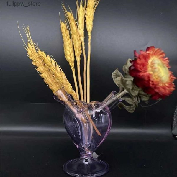 Vases en verre, bouteille en forme de cœur, filtre d'amour, accessoires cadeaux, livraison directe, L240309