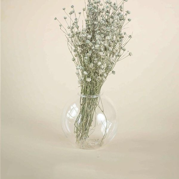 Jarrones de cristal para mesa, florero para decoración del hogar, arreglo de flores decorativas, adornos nórdicos