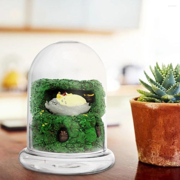 Vases Glass Terrarium Container Paysage: Planteur miniature Jar Cloche Dome Bowl Vase 12x16cm