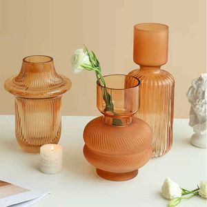 Vases en verre Vase Flower Arrangement Hydroponie Ball Verre Art Fleur Ware Home Living Room Decor Tabletop Vase Bottle P230411