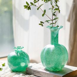 Vazen Glazen Vaas Woonkamer Ornamenten Scandinavisch Creatief Bloemschikken Hydrocultuur Bloemwaren Container Eettafel Groen Decor