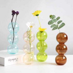 Vazen glas vaas Nordic Home Decor woonkamer decoratie terrarium bloem vaas plant potten decoratieve woning accessoires decoratie cadeau p230411