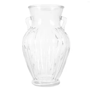 Vases en verre Vase Ornement Indoor Plant Plante Hydroponics Clear Flower Bottle Holders Desk Decorations Office