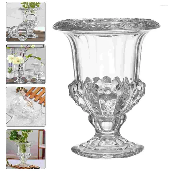 Vases en verre Vase rétro Bougeoir Mariage Transparent Fleuriste maison Planteur à la maison Ornithme Goods Decor