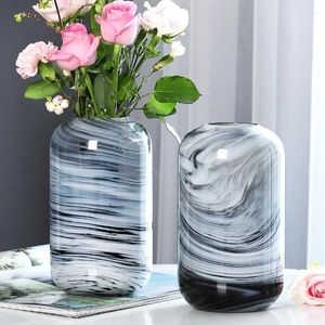 Vazen Glazen Vaas Transparant Decoratie Modern Minimalistisch Woonkamer Gedroogde Bloemen Eettafel Fris Creatief