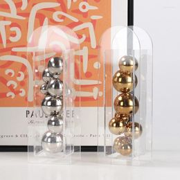 Vases Gold / Silver Acrylique Ball Résumé Art Transparent Boîte de bureau Decoration Grinceing Crafts Room esthétique