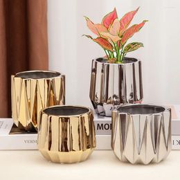 Vases Golden Vase Vase Light Luxury Style Succulent Pot Pot Home Decoration MODERNE CHAMBRE
