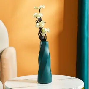 Vases magnifique vase de fleur en plastique créatif anti-chute moderne conteneur pot bricolage grand bureau ornements maison