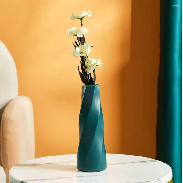 Jarrones Precioso florero de plástico creativo anti-caída contenedor moderno maceta DIY adornos de escritorio altos hogar