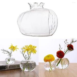 Vases Vase transparent à la grenade fait à la main pour le décor de table à la maison de fête de mariage