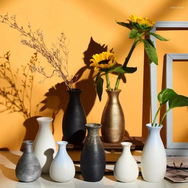 Vases Vase fait à la main Simple Decoration Home Decor Hydroponics Dining Table Nordic Style Salon Dry Flowers Dry Flowers