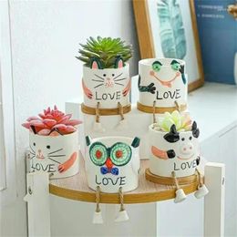 Vases suspendues au pied Animal Pot de fleurs beaux