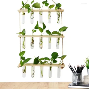 Vases suspendues en verre Verbe Portable Fleurs de mur Pot Rack Planteur réutilisable Conteneur de jardinière pour décoration intérieure
