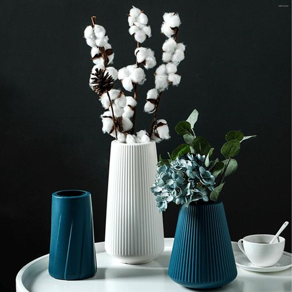 Vases HF Vase Simple Home Decoration Flower Pot Imitation Céramique Plastique