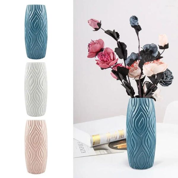 Vases de haute qualité pour la maison moderne arrangement de fleurs plante pot panier vase en plastique incassable