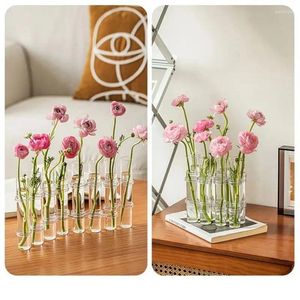 Vazen Scharnierende Bloem Glazen Vaas Helder Reageerbuizen Pot Bloemen Hydrocultuur Container Woonkamer Kantoor Eettafel Decor