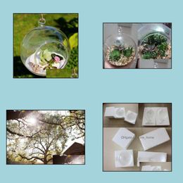 Jarrones para decoración del hogar, jardín, novedad, jarrón colgante de vidrio de borosilicato, decoración de mesa, diámetro transparente, 6 Cm, envío directo 2021 Klf2N
