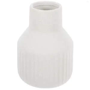 Vases Home Decor Bookshelf Belle petite céramique Vase Vase blanc décoratif objets pour