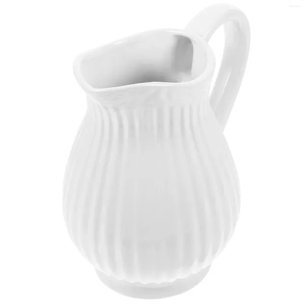 Vases Décor à la maison Céramique Artisanat Fleur Vase Ferme Pichet Ménage Céramique Statue Blanc Bureau