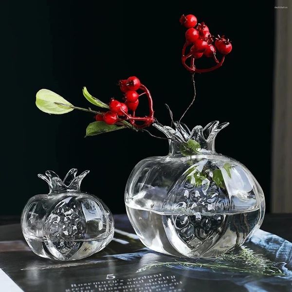 Jarrones para el hogar Flor de vidrio de vidrio de vidrio de vidrio transparente Soporte de maceta hidropónica Jardín y decoración Room Aesthetic Room