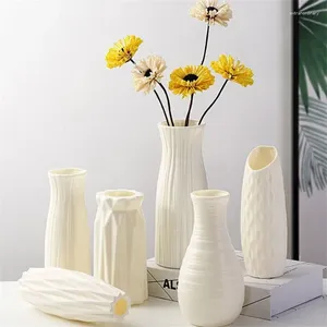 Vazen Thuis Eenvoudige Plastic Vaas Nordic Kleine Verse Bloempot Opslagfles Voor Bloemen Moderne Woonkamer Decoratie Ornamenten