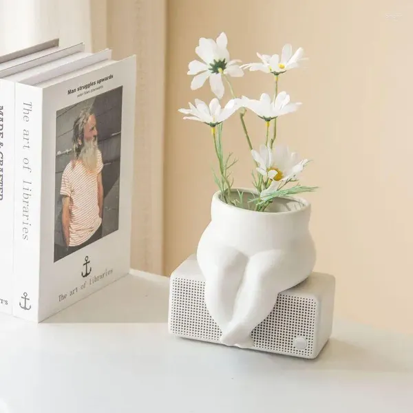 Vases Body Human Ceramic Vase Nordic Creative Flower Ware Living Room Decoration Table Table Arrangement Art Home Pot