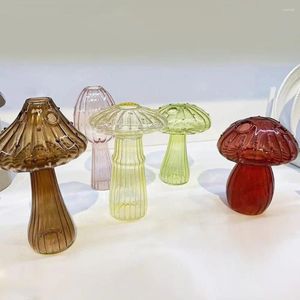 Vases Hydroponic Flower Bottle en verre décor de champignon Vase Vase Fairy Birthday Decoration Plant de pots décoratifs modernes