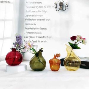 Vazen hydrocultuur fruit vaas eenvoudige hazelnoot transparante aromatherapie fles granaatappel woning decor bloem